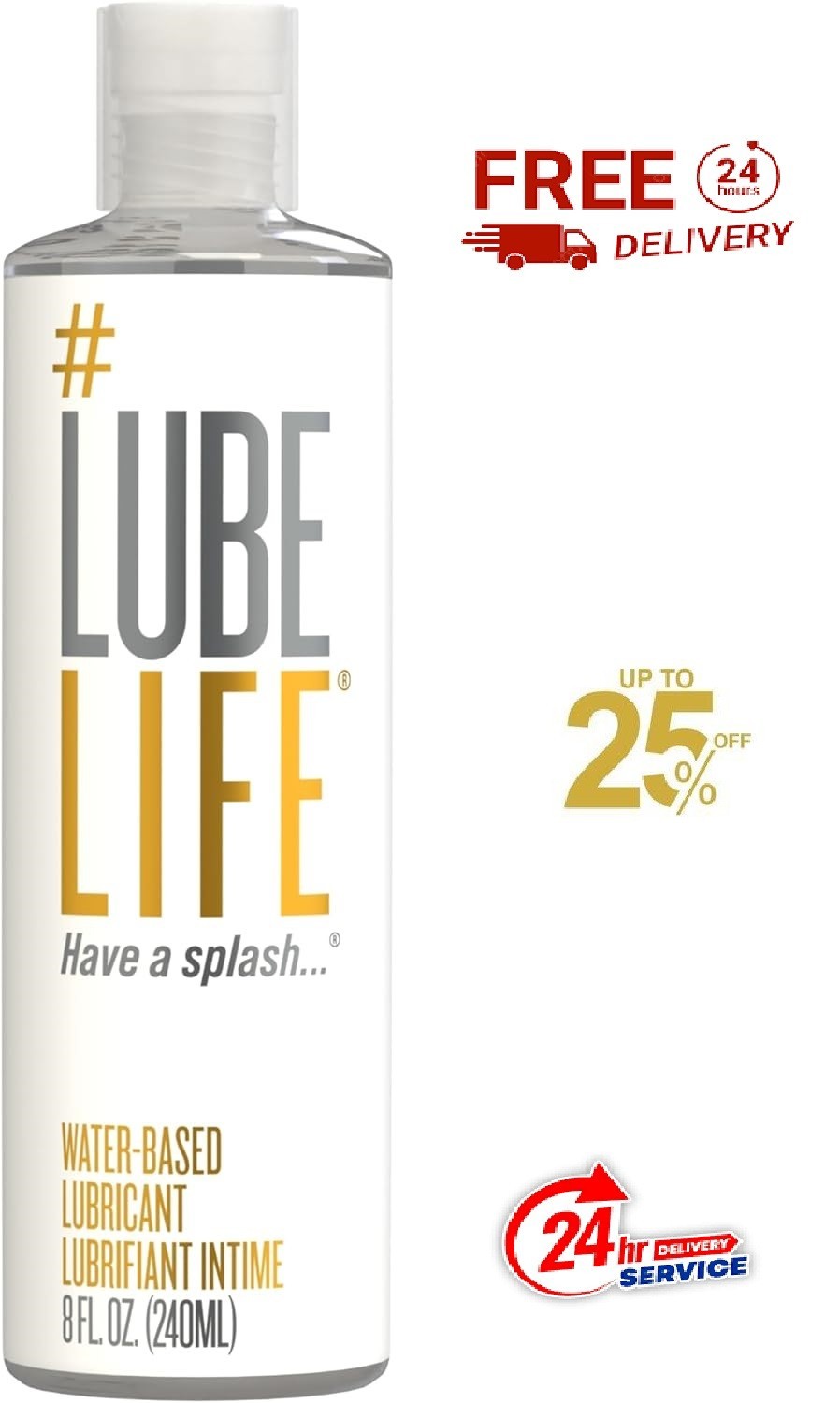 LubeLife Water-Based Lube – Personal Lubricant for Men, Women & Couples, Trave