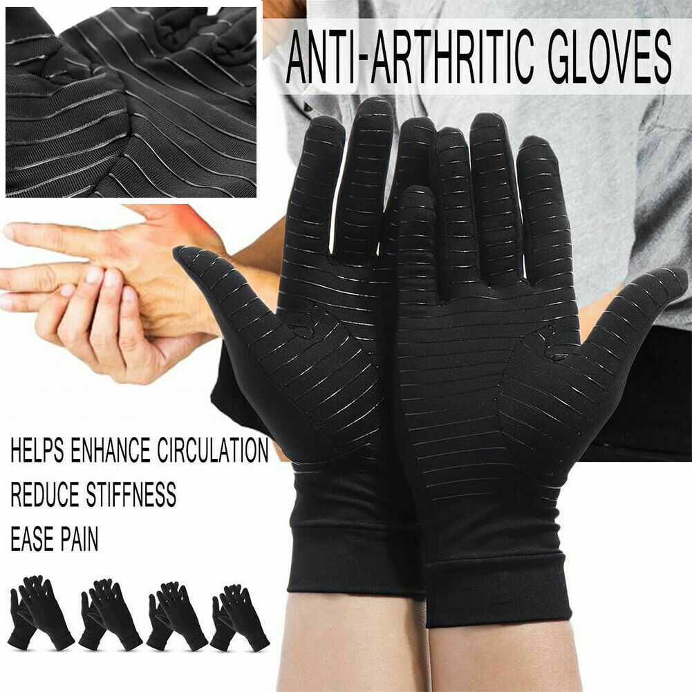2pcs Copper Anti Arthritis Compression Gloves Hand Support Joint Pain Relief
