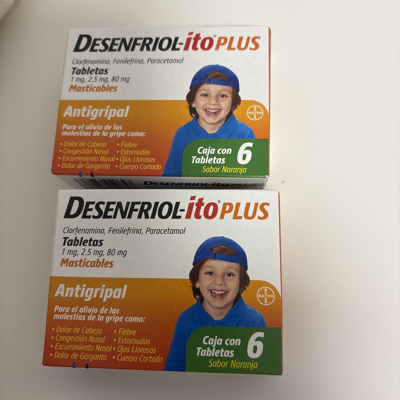 Desenfriol-ito plus Antigripal Tablets Kids Bundle Of 2 Boxes.