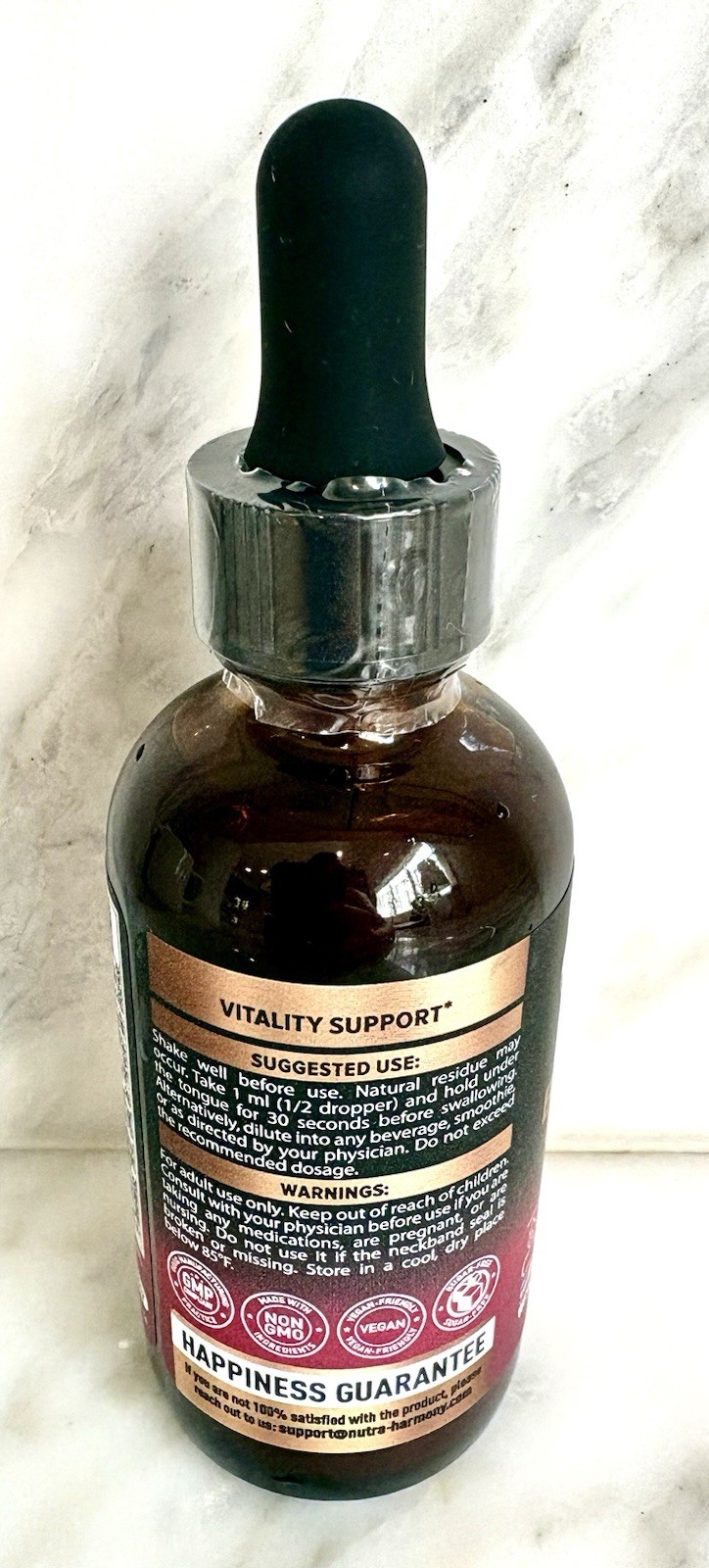 Nutra Harmony Vitamin B Complex Liquid 20000mcg B12 Energy Brain Mood Vegan New!