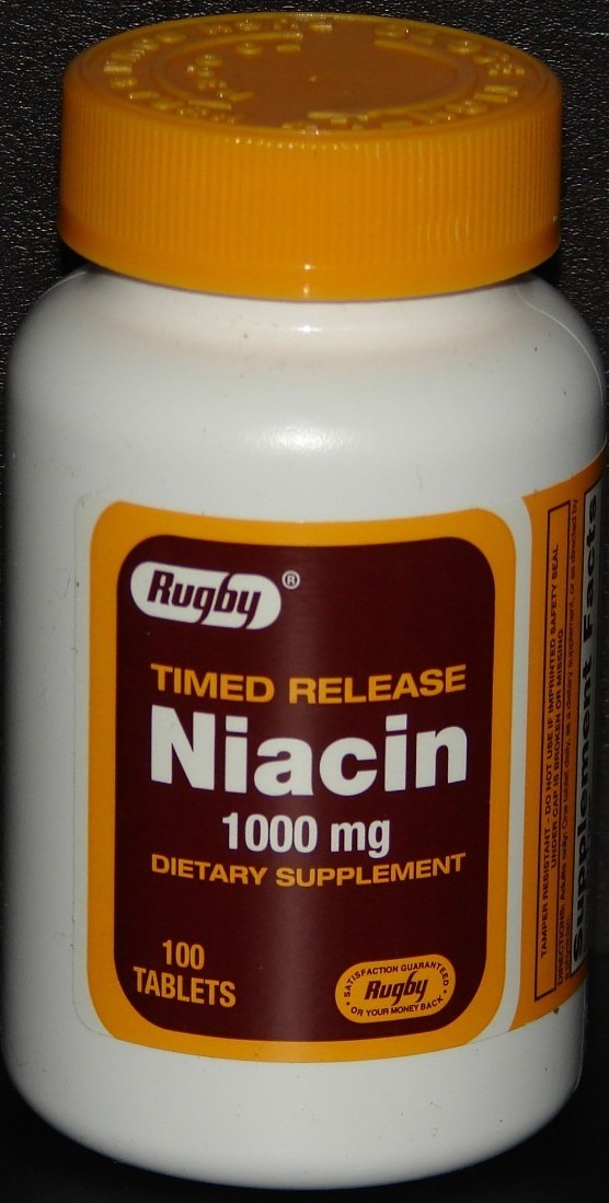 Rugby Niacin 1000mg Timed Released Tablets 100ct -Expiration Date 03-2024