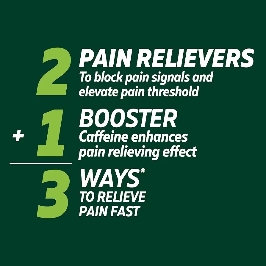 Excedrin Extra Strength Pain Relief Caplets Headache Aspirin Caffeine 200 Count