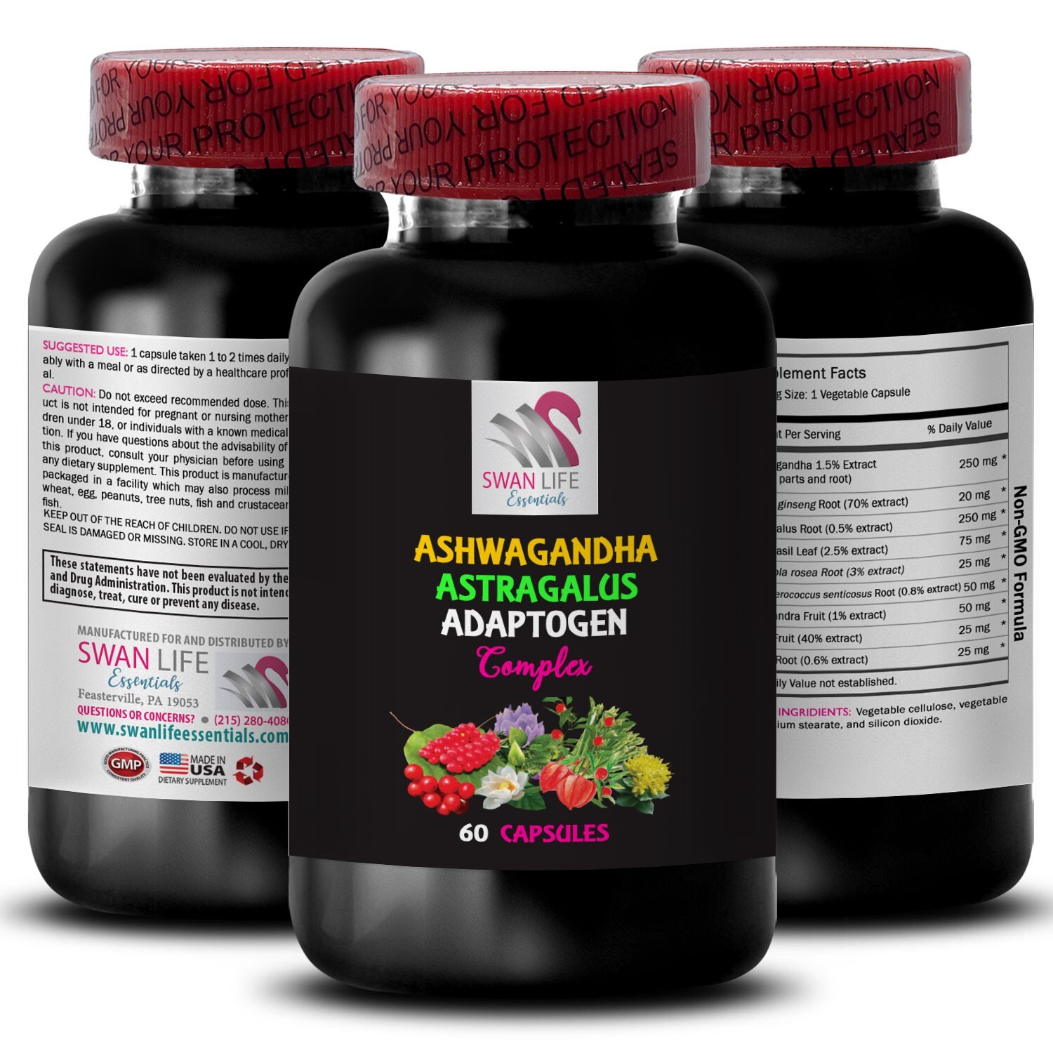 Calm Mindset – ADAPTOGEN COMPLEX – Balanced Exploration 3 Bottles 180 Capsules