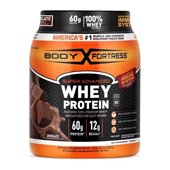 Body Fortress Super Advanced 100% Premium Whey Protein Powder – Choose Flavor