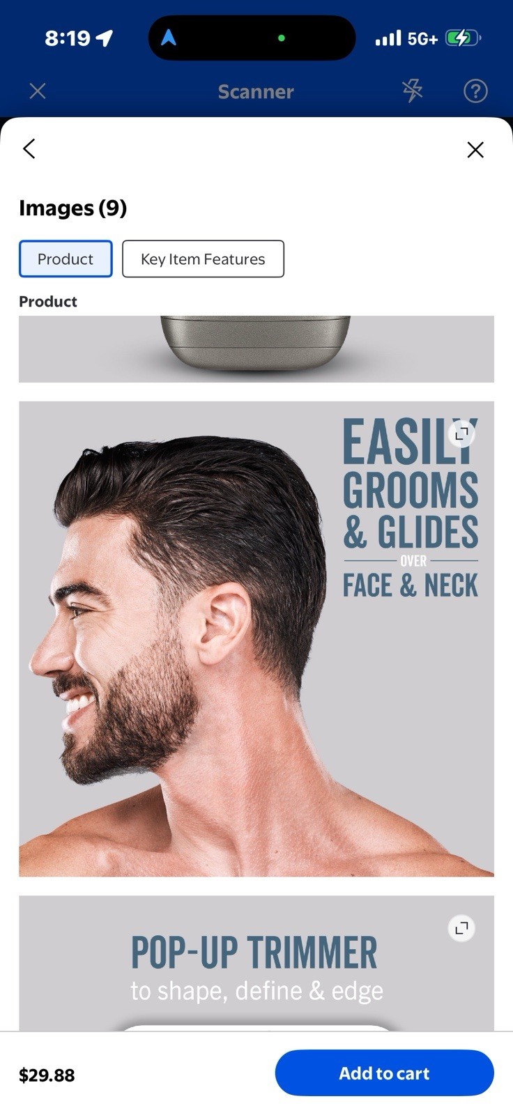 Titanium Edge Beard & Body Compact Shaver Foil Head Cordless Pop-Up Trimmer