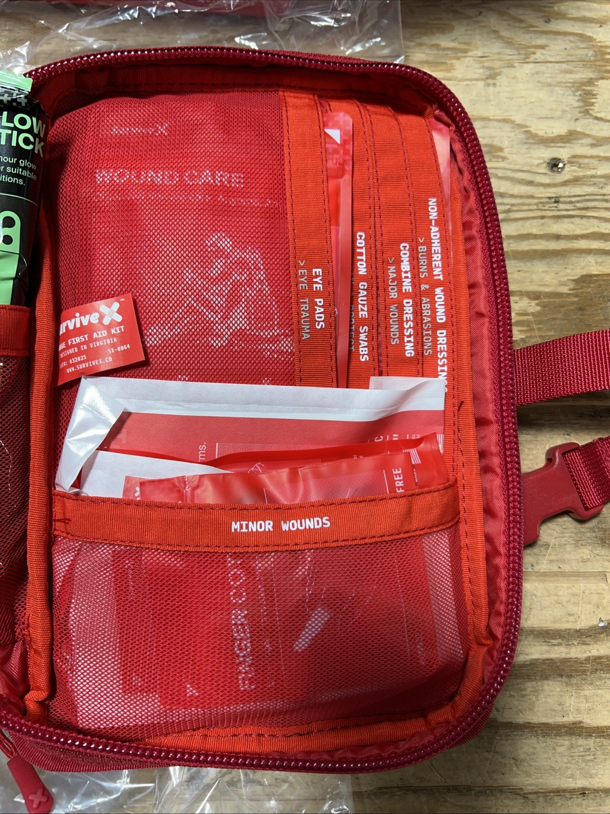 SurviveX Large First Aid Kit Color Coded for Car Travel Home Camping Backpack