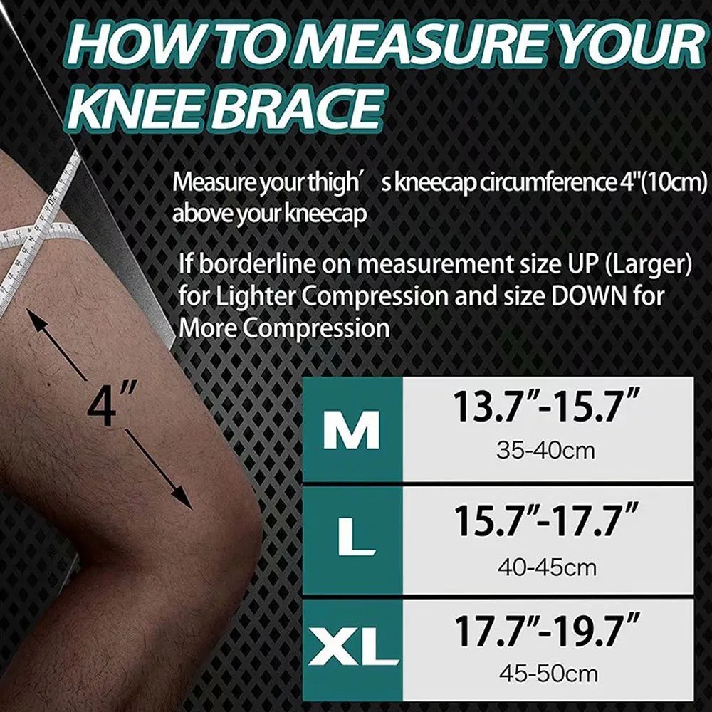 Knee Sleeves Compression Brace Support Sport Joint Injury Pain Arthritis Relief