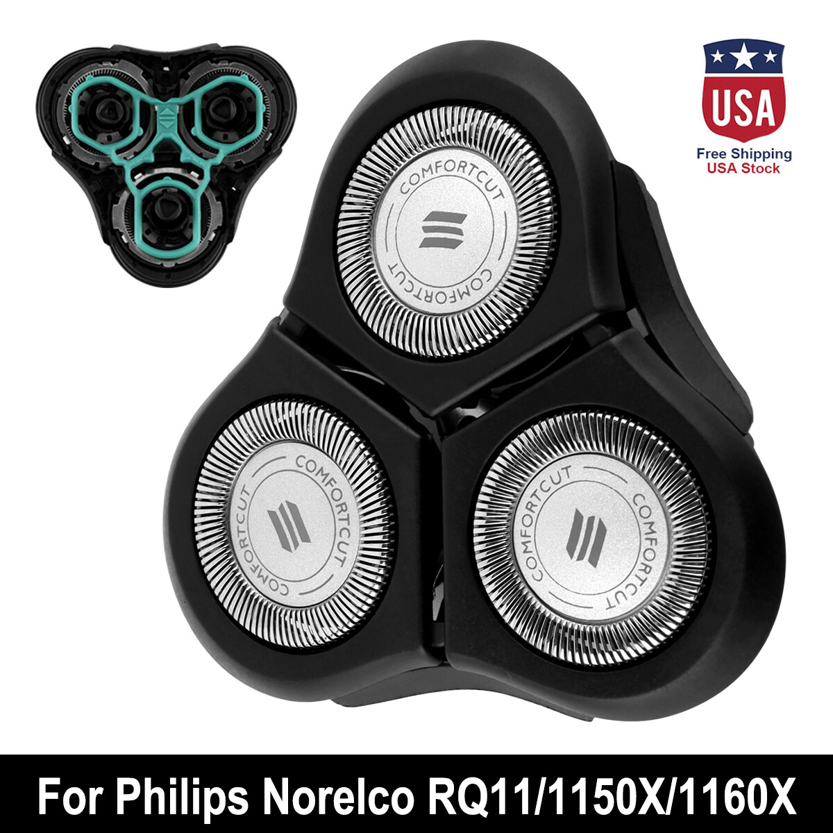 Replacement RQ11 Shaver Head For Philips Norelco RQ1180 1160X 1150X US-Shipping