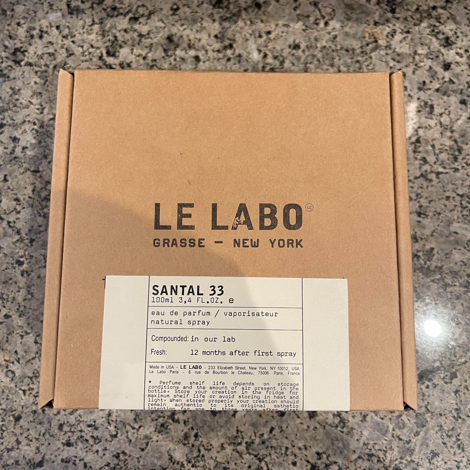 Le Labo Santal 33 Eau de Parfum Spray, 3.4 oz (100mL) Unisex Fragrance BRAND NEW