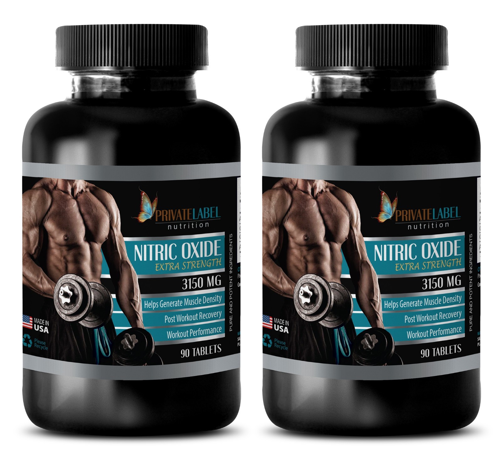 Nitric Oxide 3150mg – Serious Mass Gainer – 2 Bottles 180 Tablets