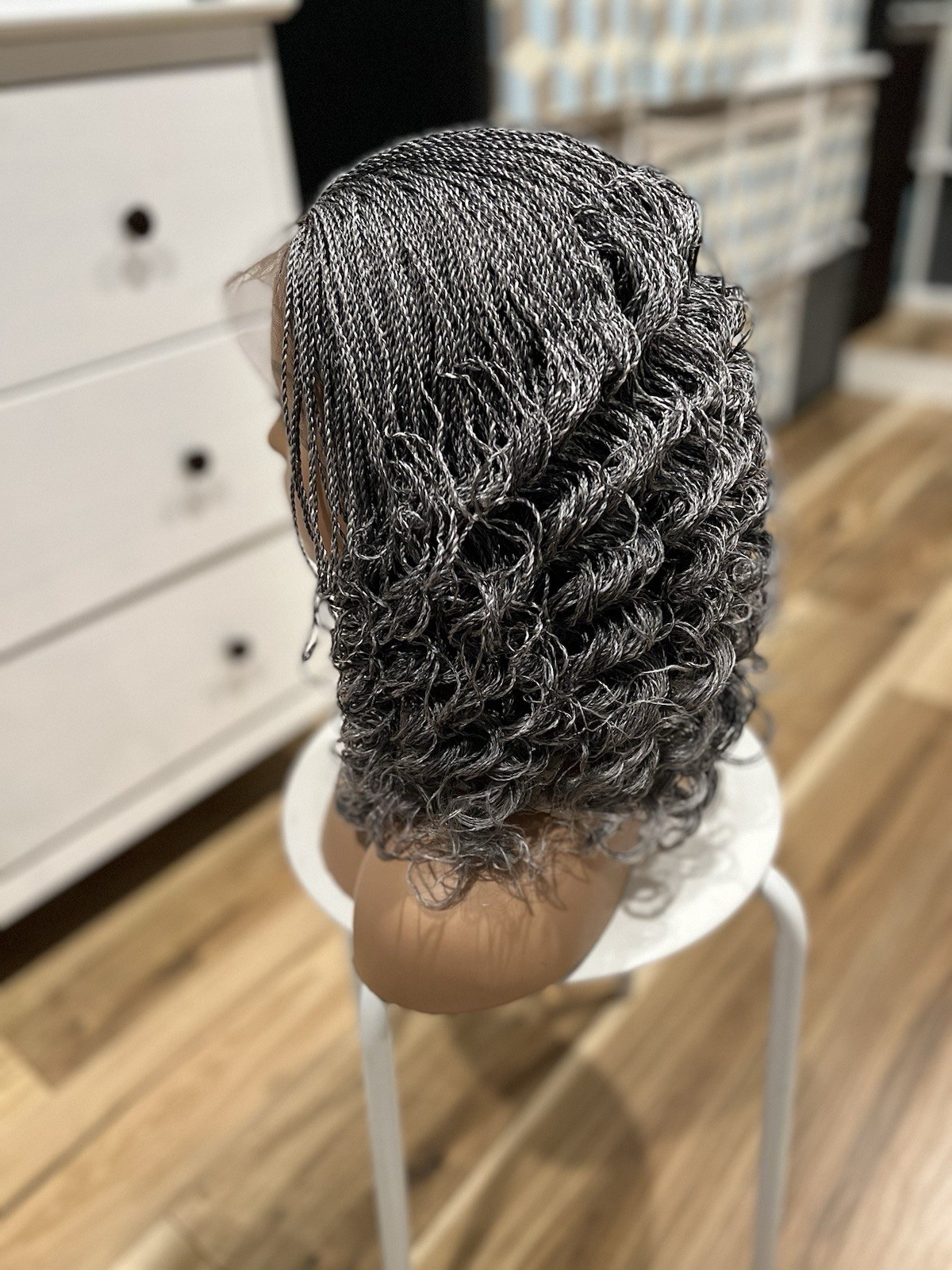 Braided wig: beautiful Handmade braided micro twist wig made on a full lace wig