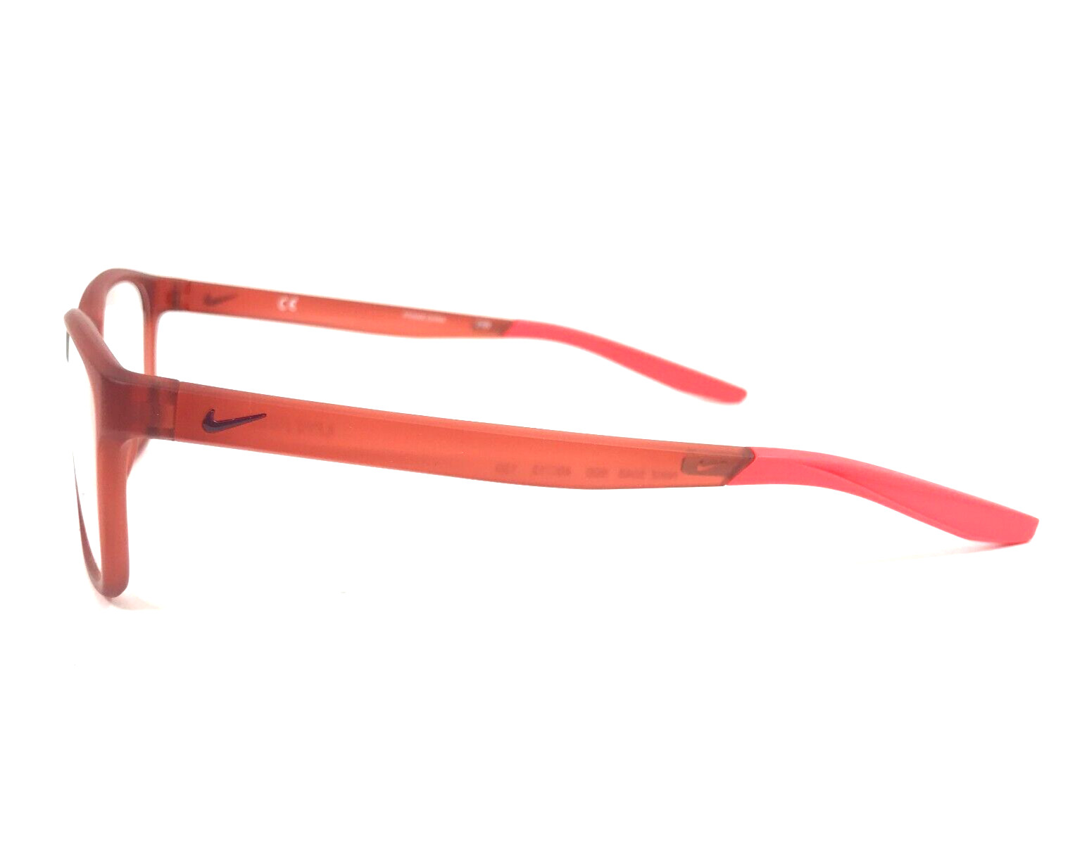 Nike Small Eyeglasses Frames 5048 600 Matte Cinnabar Square Full Rim 49-13-130