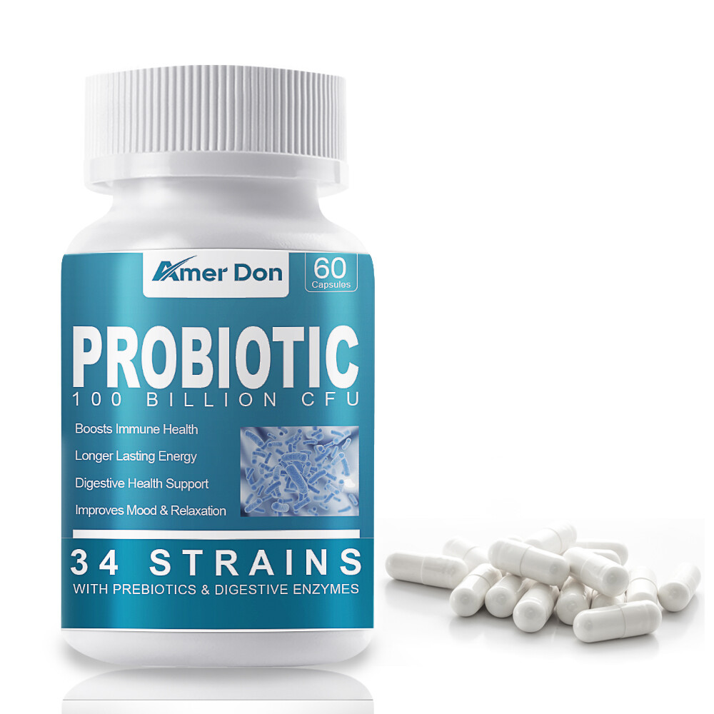 Raw Probiotics 100 Billion CFU Potency Digestive Immune Health 120 Capsules USA