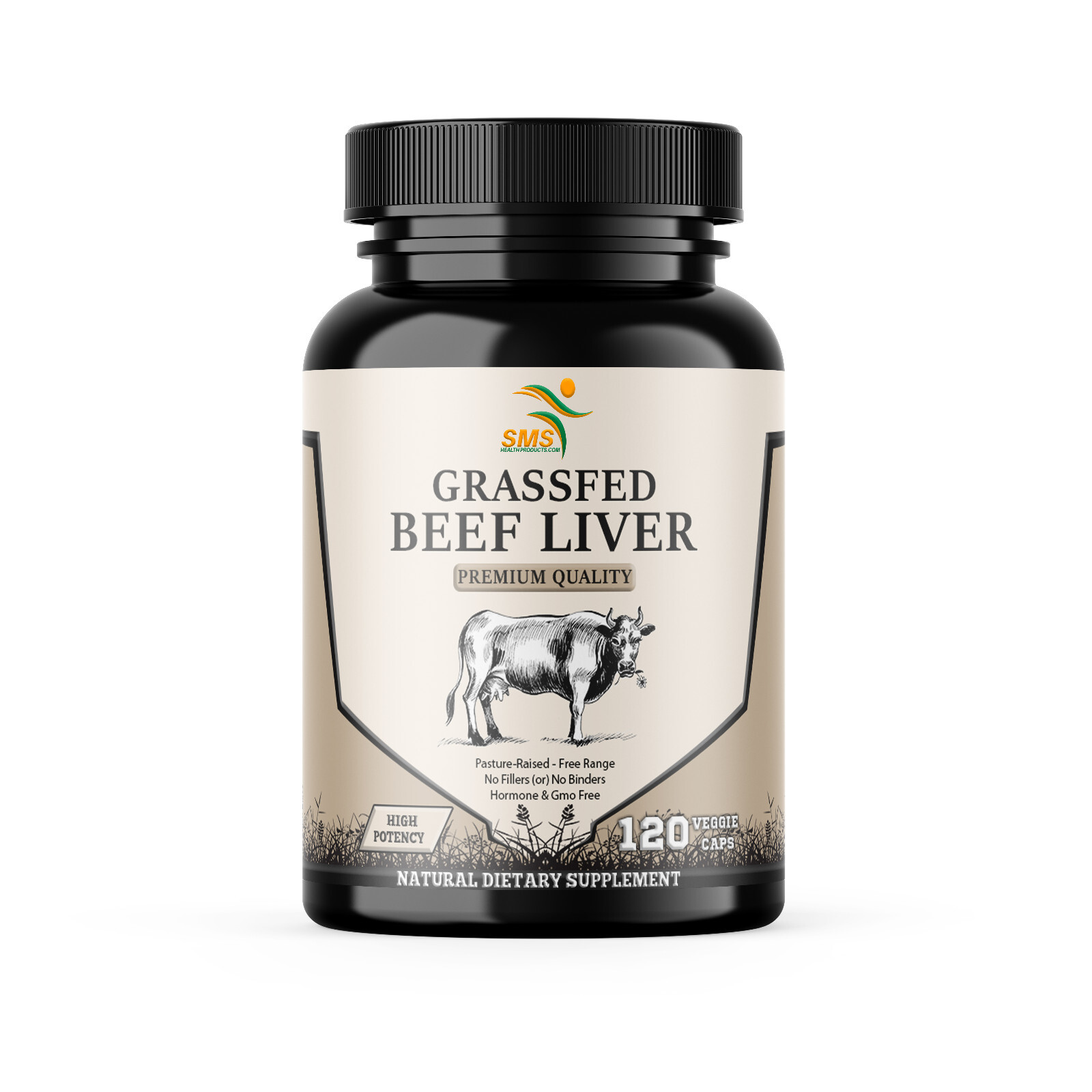 Desiccated Beef Liver Capsules, 100% Grass Fed Undefatted (3 Pack) 360 Capsules