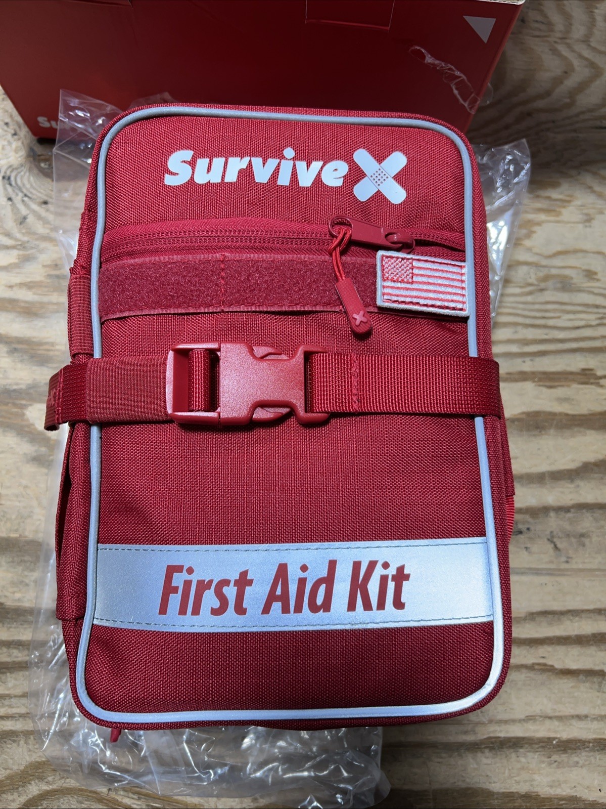 SurviveX Large First Aid Kit Color Coded for Car Travel Home Camping Backpack