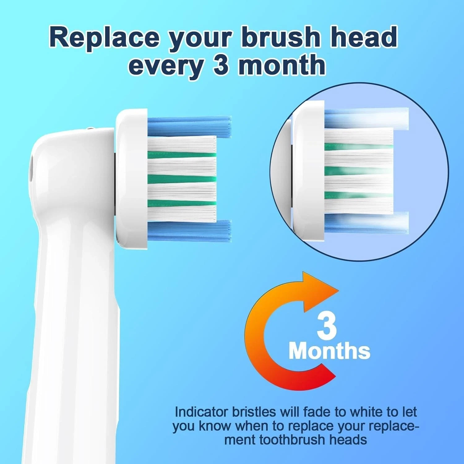 Oral B Braun Replacement Toothbrush Heads 8 Pack Professional White Heads