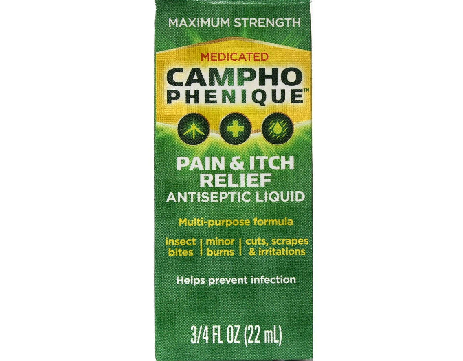 Campho-Phenique Pain & Itch Relief Antiseptic Liquid 0.75 fl oz (Pack of 2)