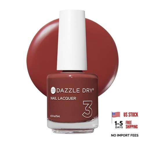 Nail Lacquer (Step 3) – Cinnamon Spice Lacquer – A cozy muted red. Full