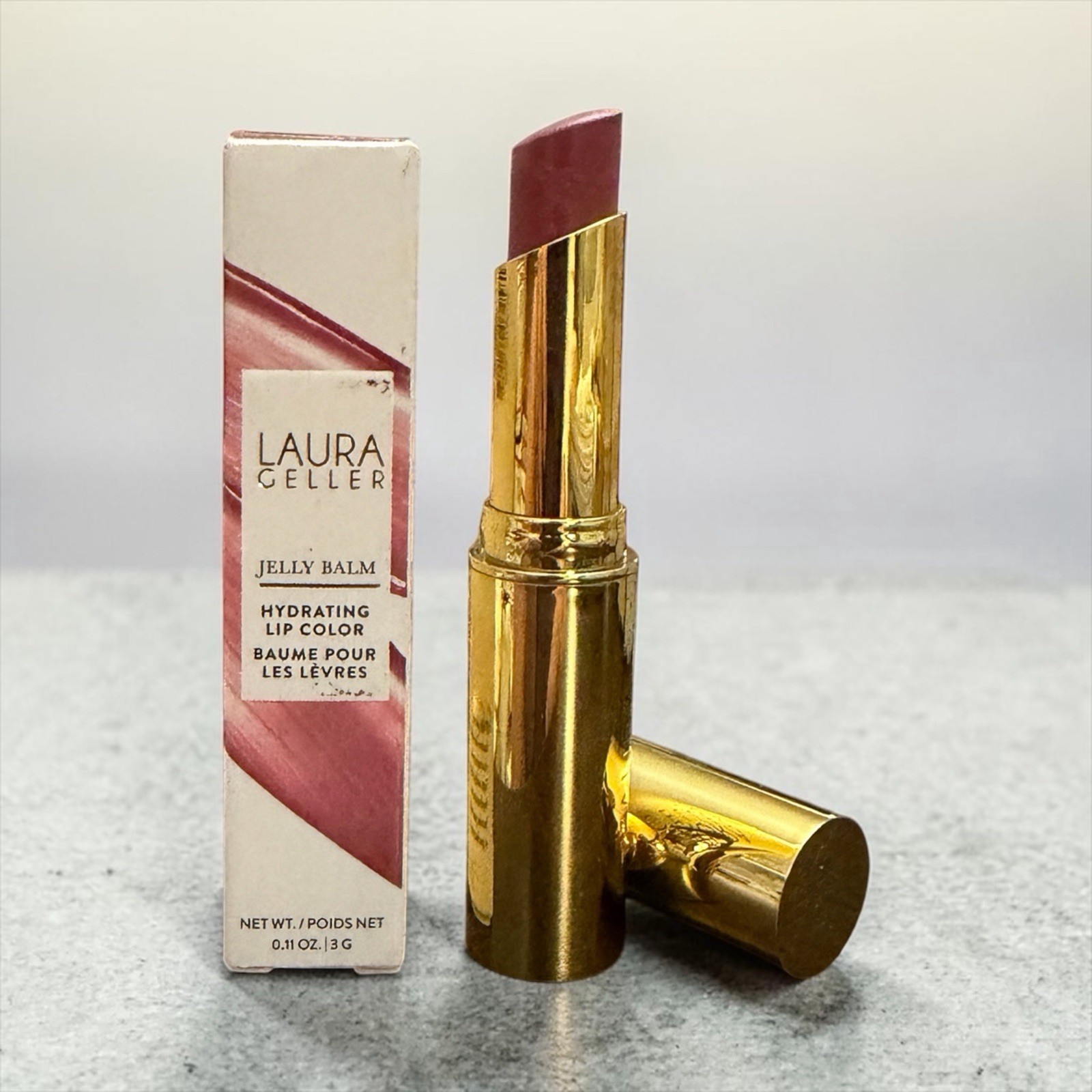 NIB~ Laura Geller FIGGER THAN LIFE Jelly Balm Hydrating Lipstick Lip Color #33
