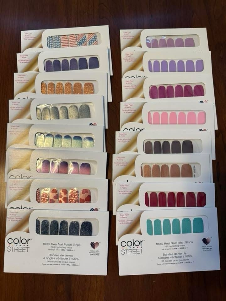 Color Street Nail Polish Strips Lot, Multicolor
