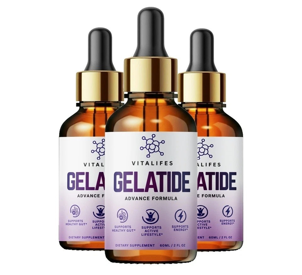 3 Pack – Gelatide Drops Official Weight Fat Loss Formula, Advanced Metabolism