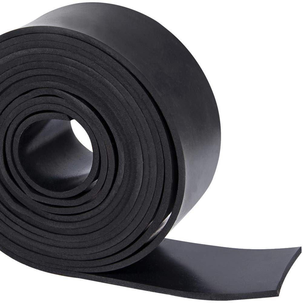 Solid Neoprene Rubber Strips 2” Wide x 10′ Long – Durable DIY Sealing