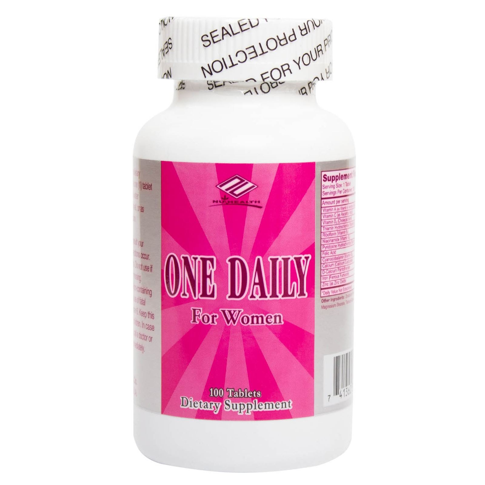 NuHealth One Daily For Women Multivitamins 100 Tablets, For Women Health