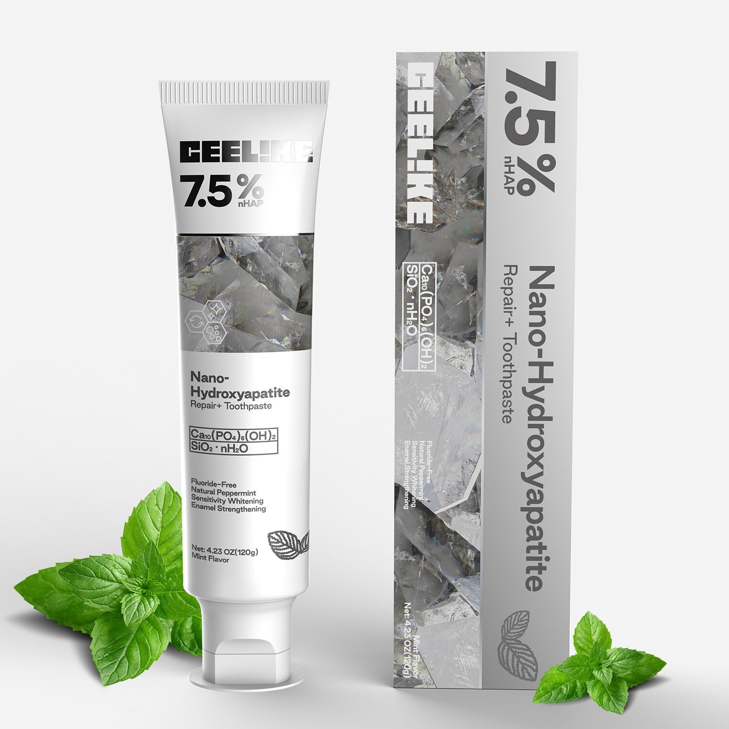 CEELIKE 7.5% Nano Hydroxyapatite Toothpaste – 2 x 4.23 oz