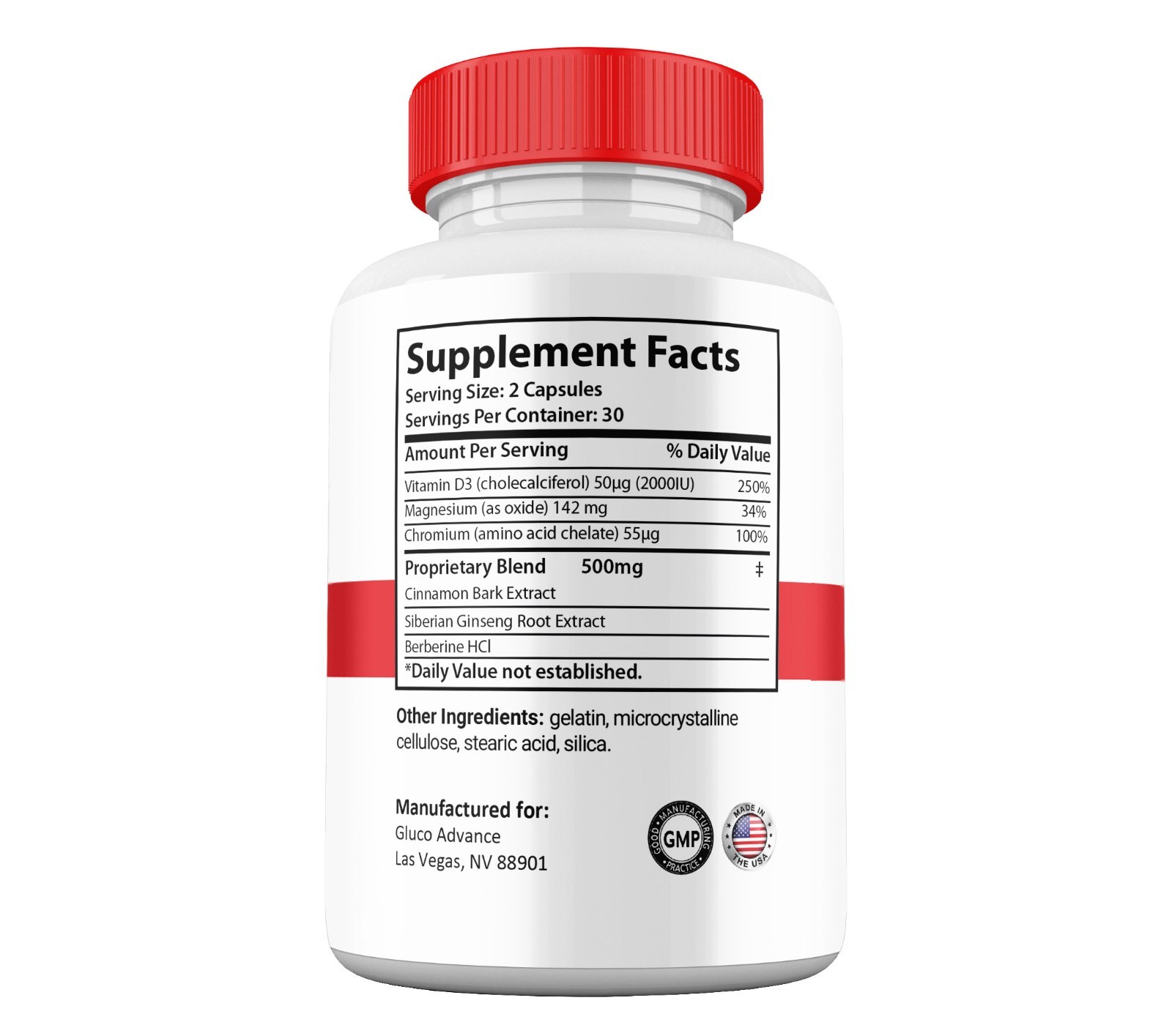 Gluco Advance Capsules, Max Strength Blood Support Supplement (10 Pack)