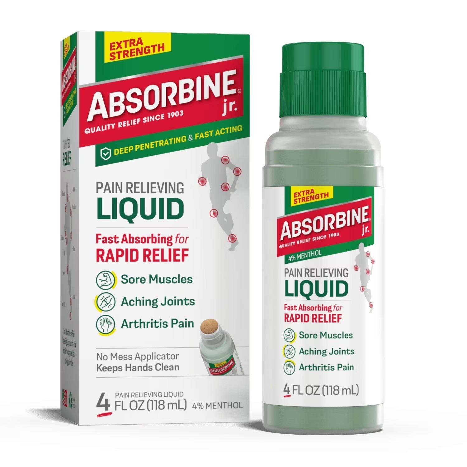 Absorbine Jr. Extra Strength Pain Relieving Liquid, Liquid Pain Reliever, Pain R