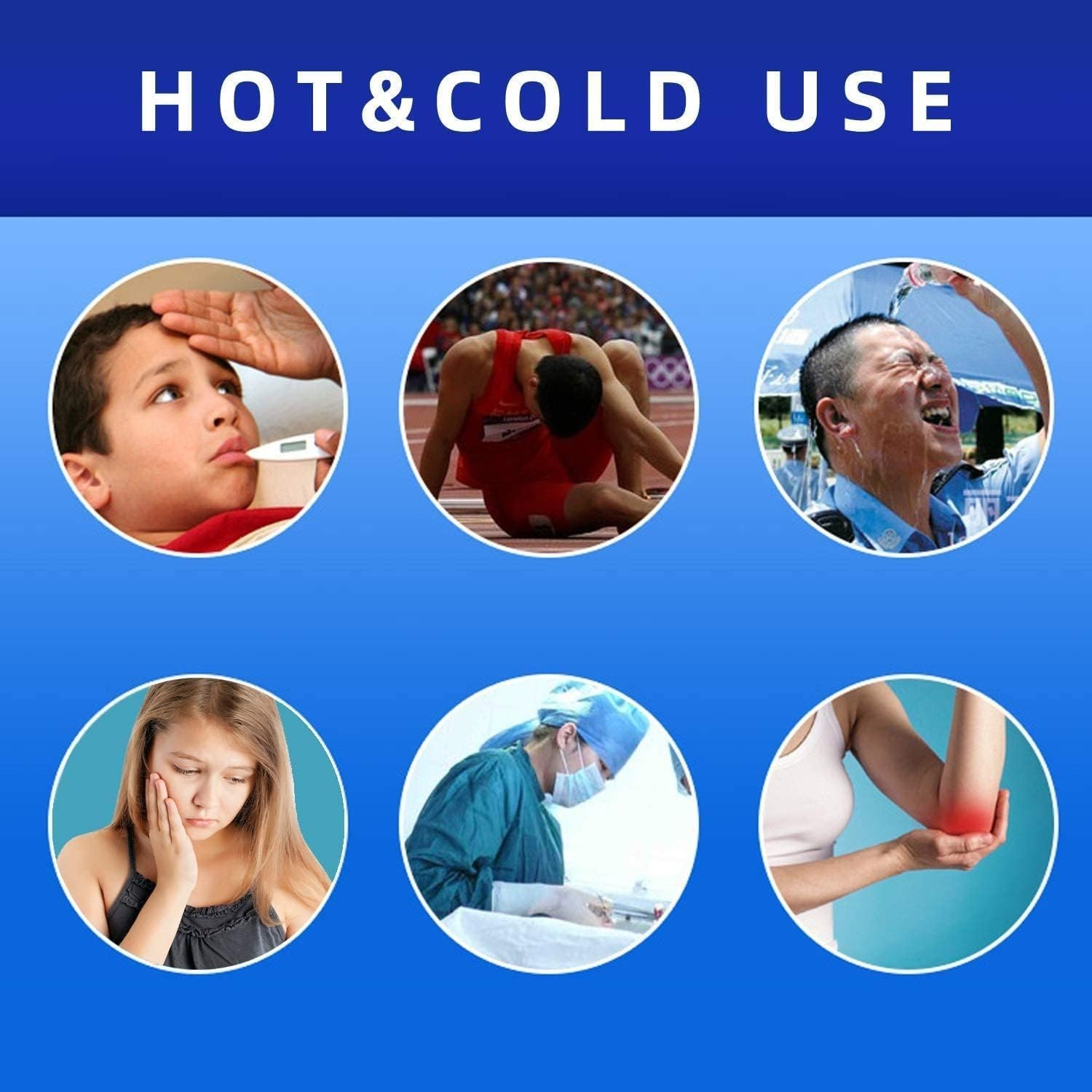 Adjustable Hot & Cold Ice Gel Pack for Ankle Pain Relief – Durable and Reusable