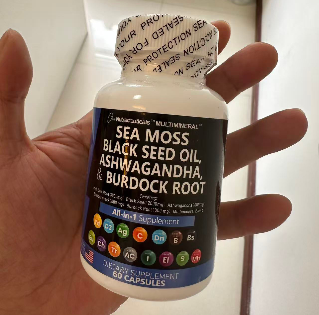 Clean Nutraceuticals Sea Moss Black Seed Oil Ashwagandha Turmeric Bladderwrack B