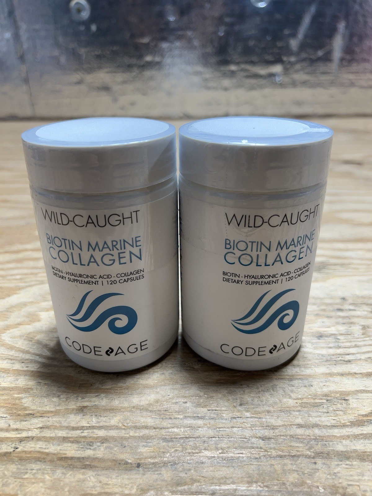 CodeAge, Wild Caught Biotin Marine Collagen 120 Capsules 01/2026 2-PACK