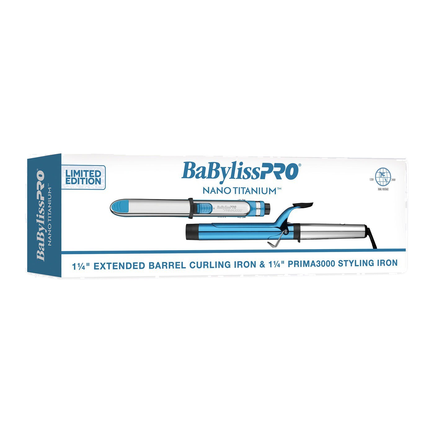 BaBylissPRO Prima3000 1¼” Straightener & 1¼” Extended Barrel Curling Iron