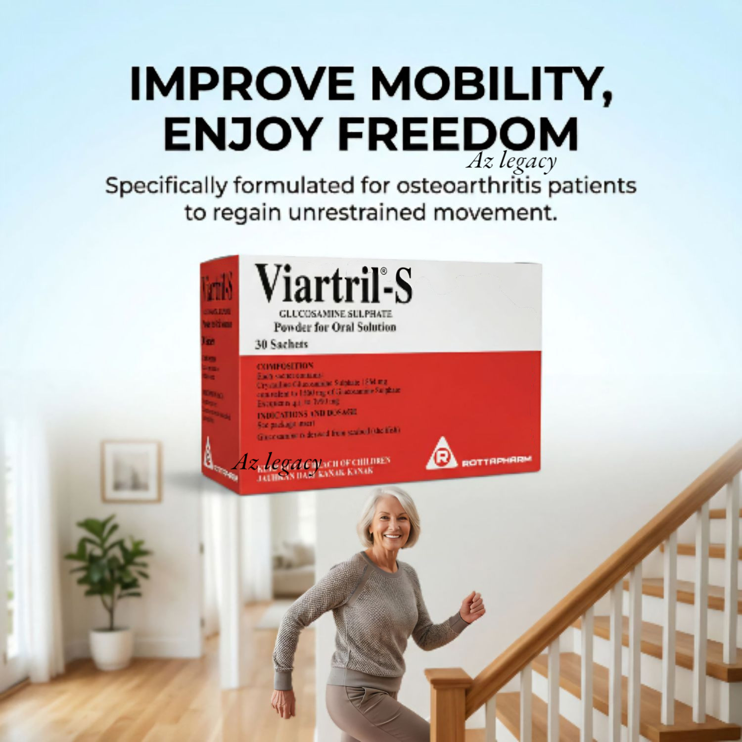 BUY 3 FREE 2 Viartril-S Powder For Joint Pain Glucosamine Sulphate 1500Mg 30’s