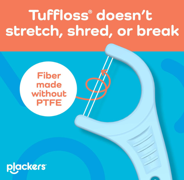 Plackers® Twin Line® Floss Picks with Tuffloss® Fiber & FlipPick®, Intense Mint,