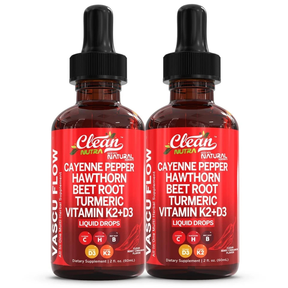1-3Bottles Cayenne Pepper Liquid Drops Hawthorn Berry Dietary Supplement Formula