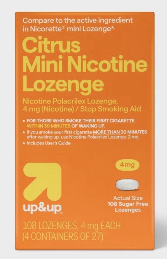 Citrus Mini Nicotine Lozenges Exp 08/27 (108) Lozenges Total
