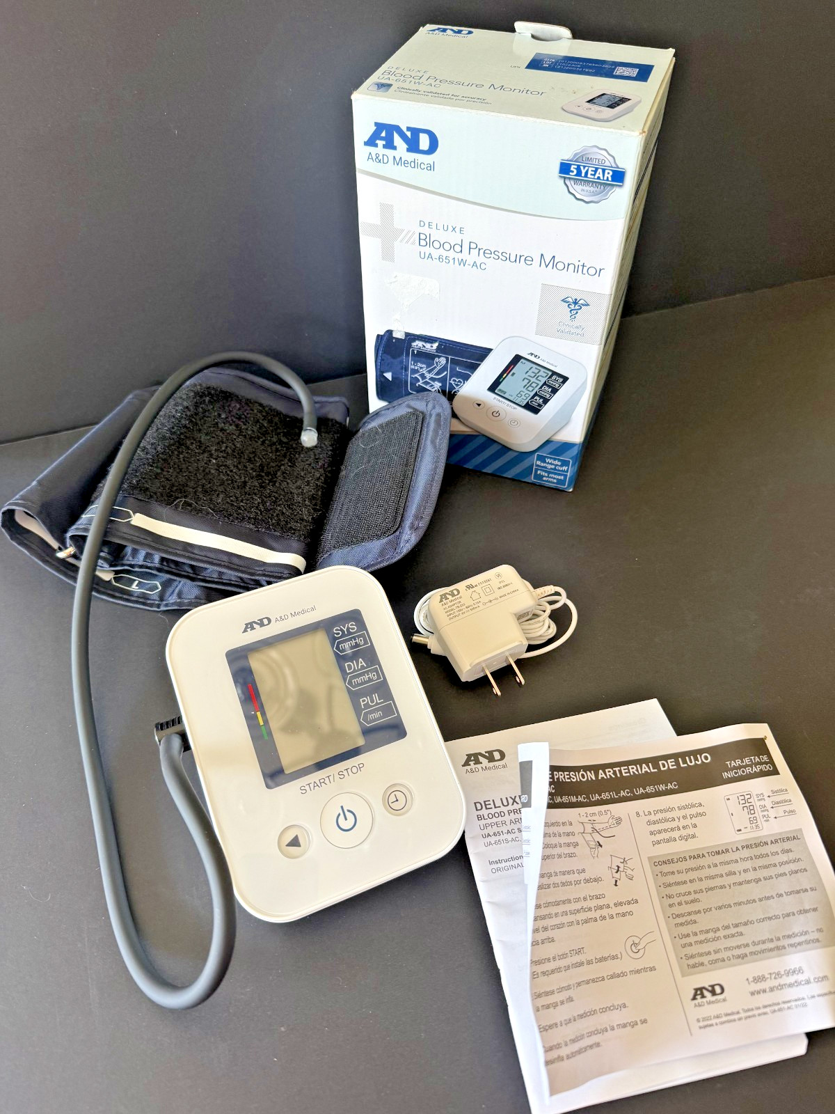 A&D Medical UA-651 Blood Pressure Monitor Upper Arm Digital Clinically Validated