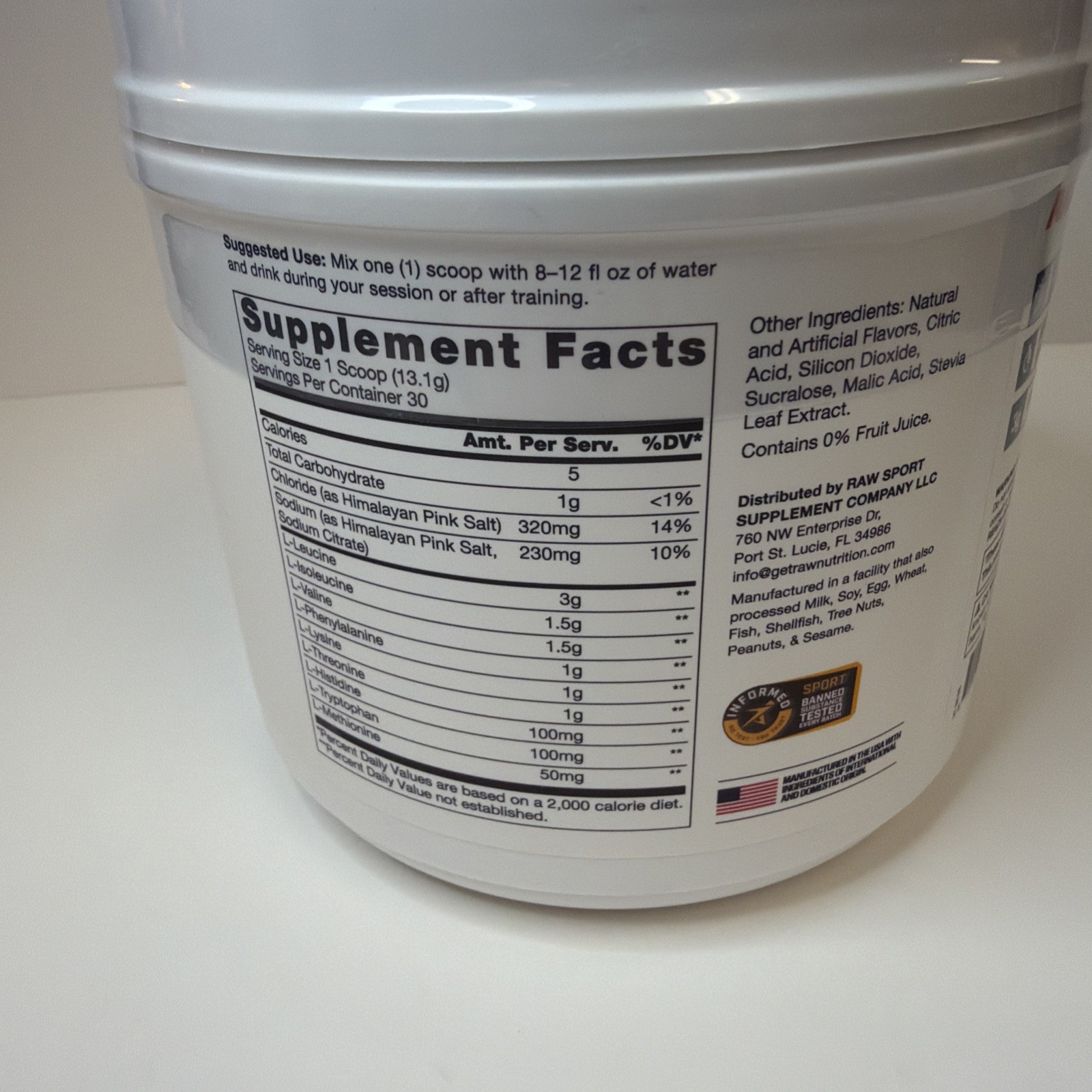 Raw Nutrition EAA Plus – Cotton Candy Grape – Brand New – 30 Servings