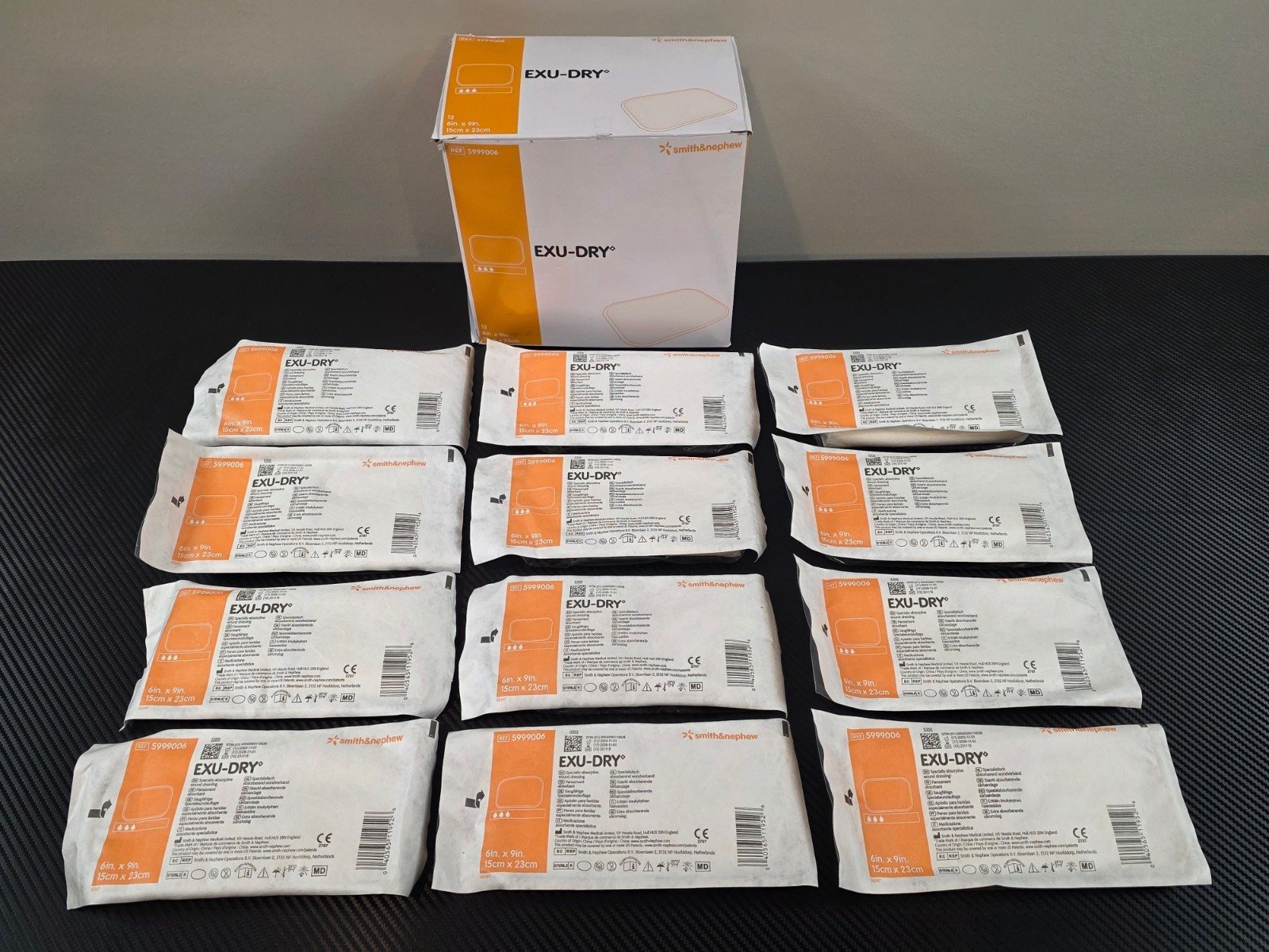 Smith & Nephew Exu-Dry Absorbent Wound Dressing 6 x 9in – 12 Pack, Expiry 11/26