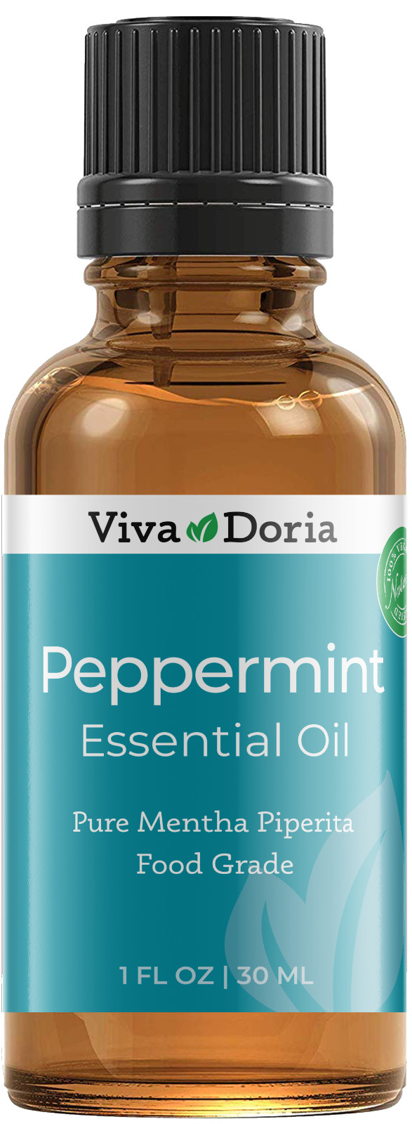 Viva Doria 100% Pure Northwest Peppermint Oil, Food Grade, 1 Fl Oz (30 mL)
