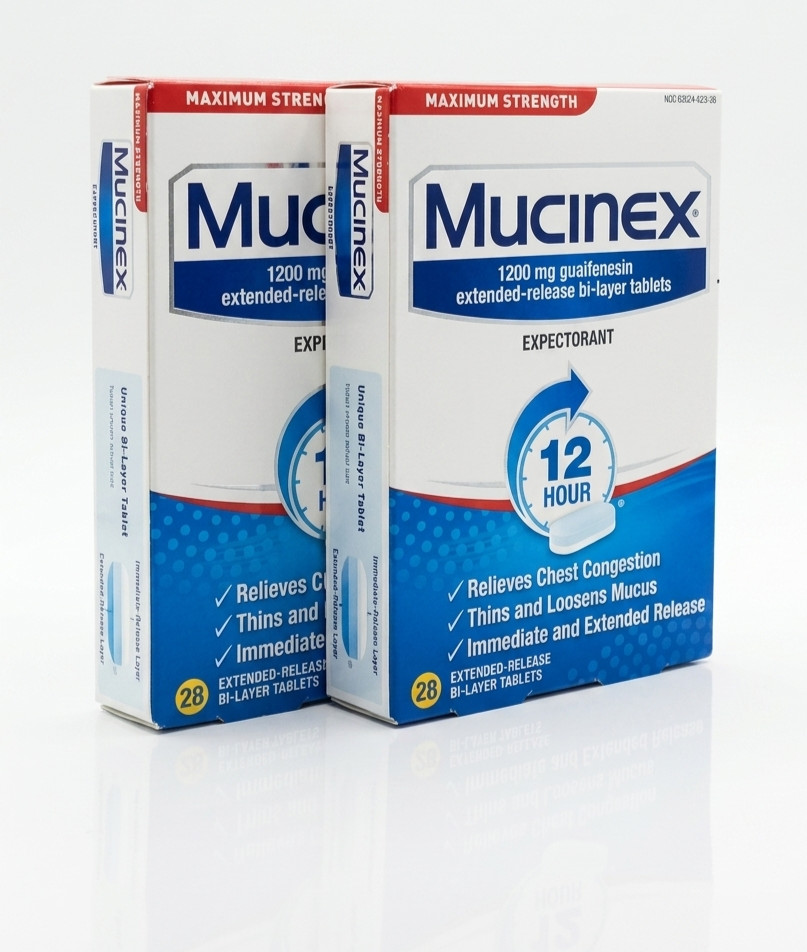 Mucinex 12-Hour ER Tablets – 600mg 40/80ct & 1200mg 28/42ct – Select Variation
