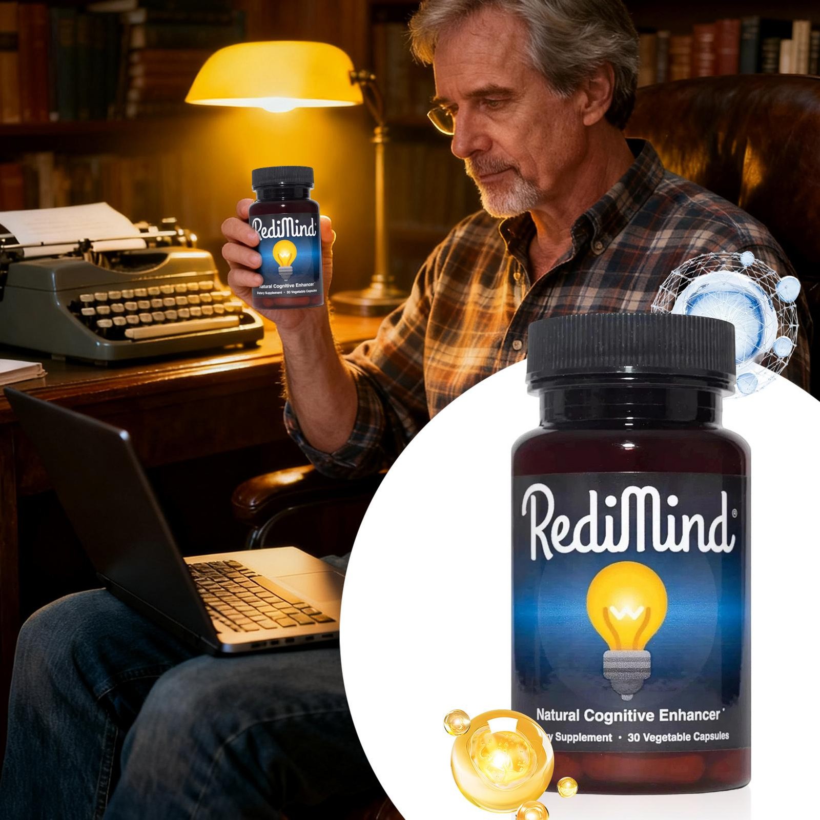 (2 Packs) RediMind Enhancer Cognitive 30 Caps Natural Focus Memory Brain Health