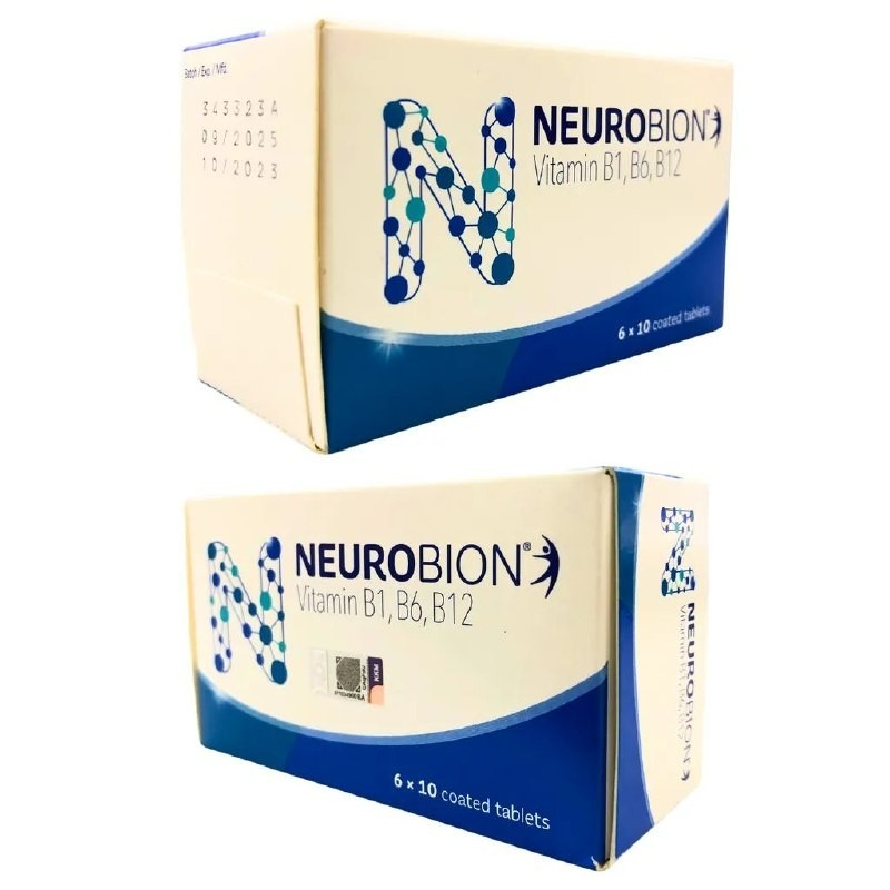 Neurobion Vitamin B1 B6 B12 60 Coated Tablets Nerve Health Supplement +FREE SHIP