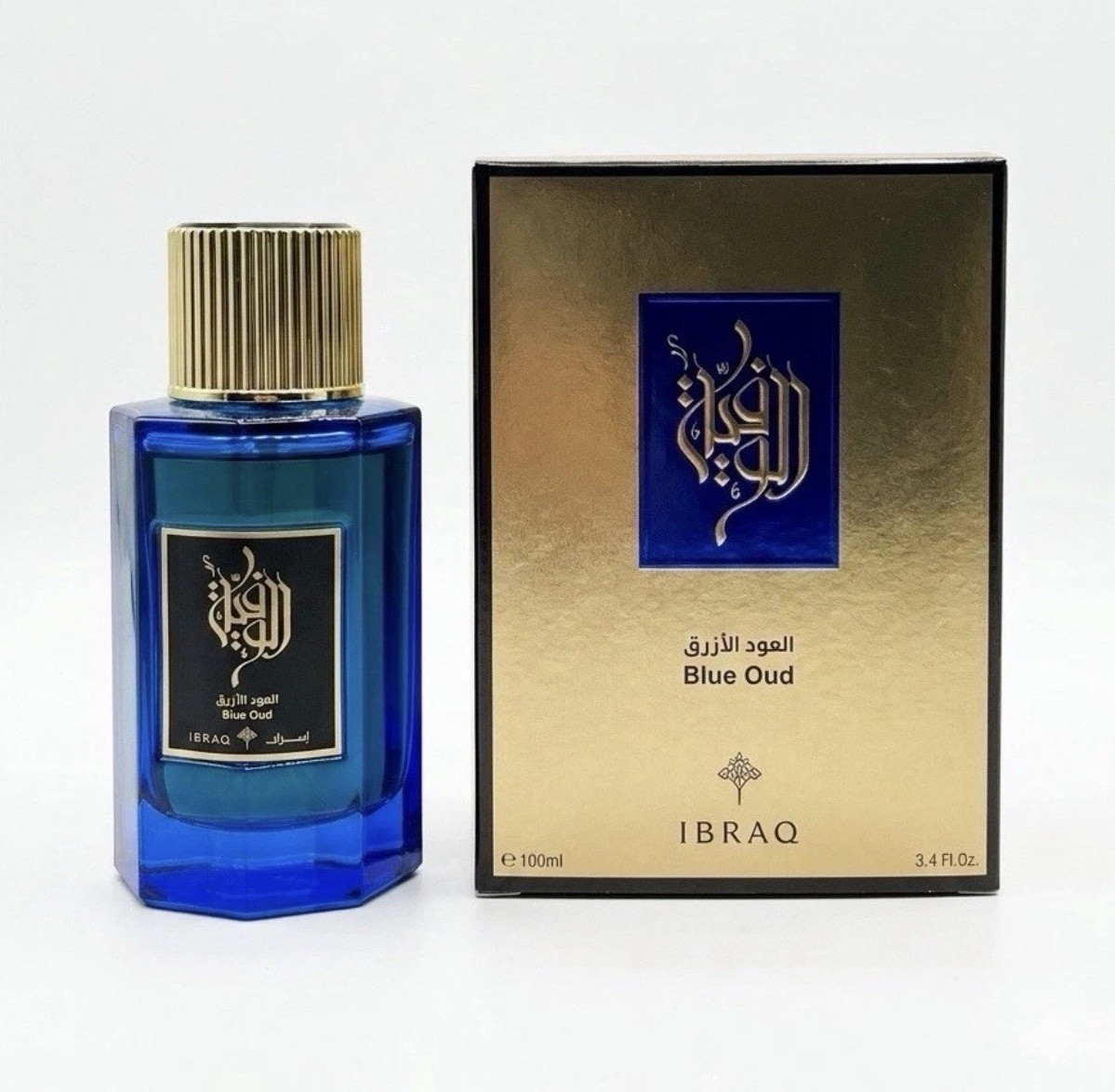 IBRAQ Blue Oud Oud Eau de Parfum Spray 3.4 fl oz / 100 ml Regular Size