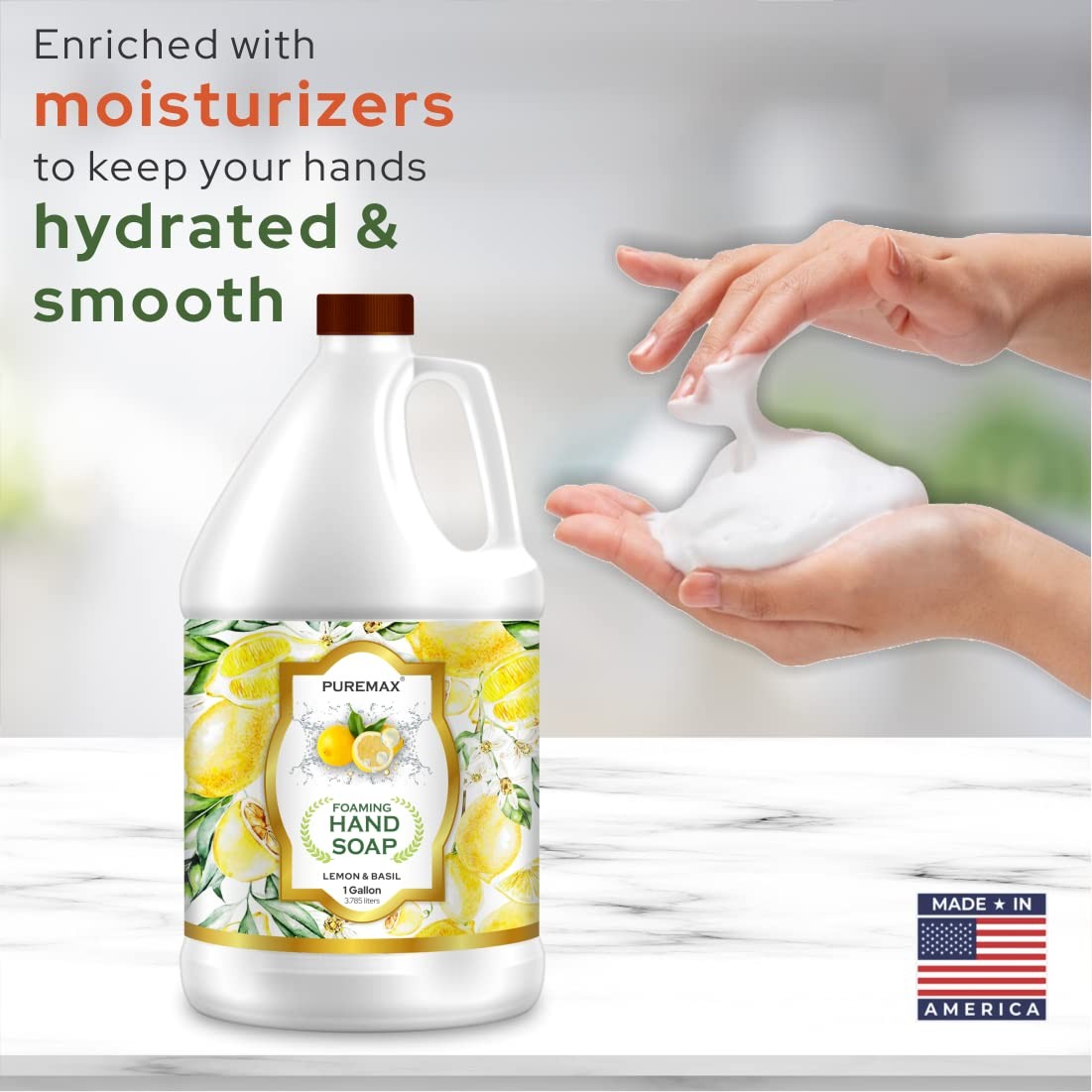 Foaming Hand Soap Refills | Lemon Basil | All-Natural | Gentle, Moisturizing …