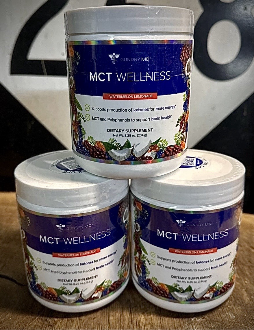 GUNDRY MD MCT WELLNESS Watermelon Lemonade 8.25 OZ ( 234 G) LOT Of 3 8.25oz
