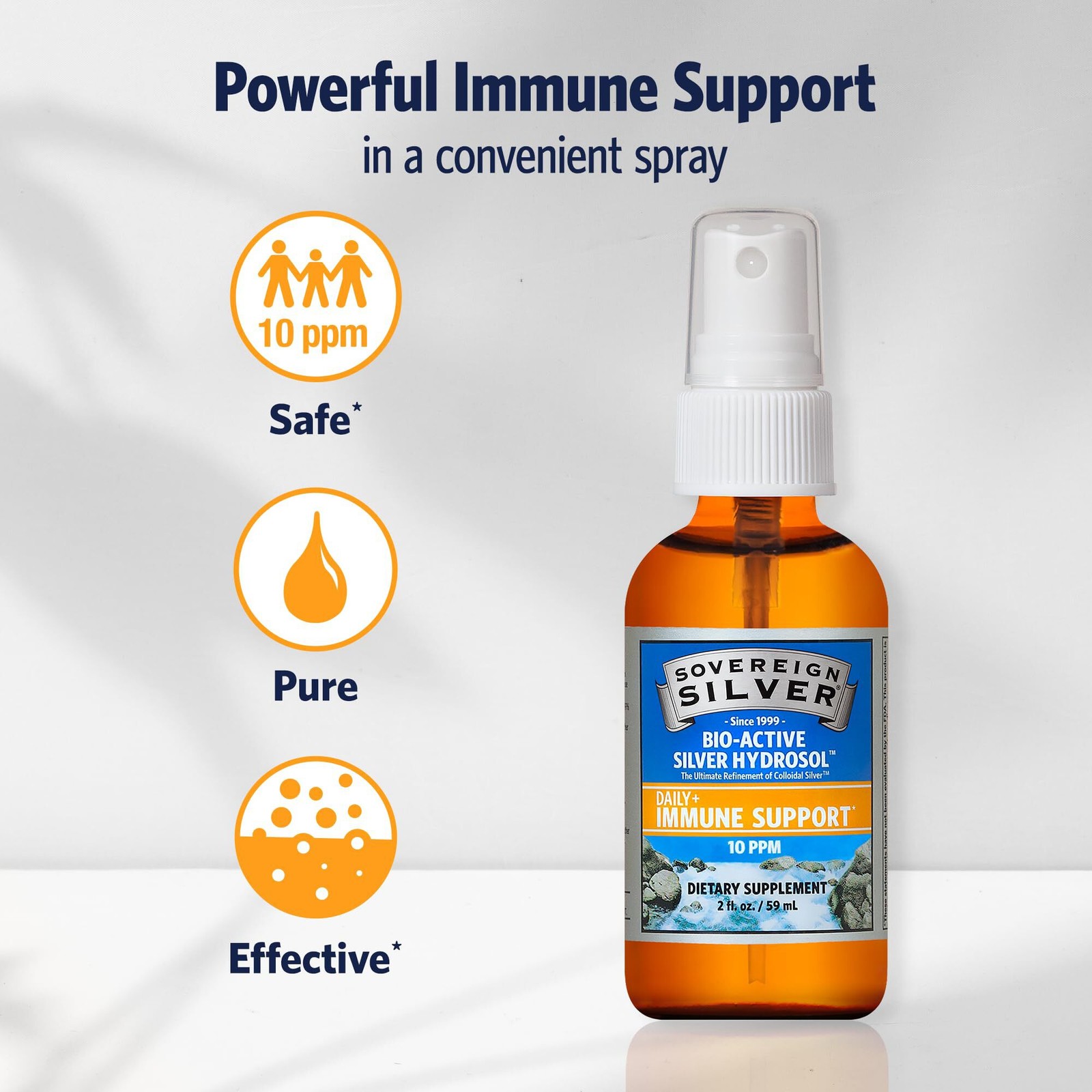 (2 Pack) 5/26 Sovereign Silver Immune Support, Colloidal Silver, Bio-Active Silv