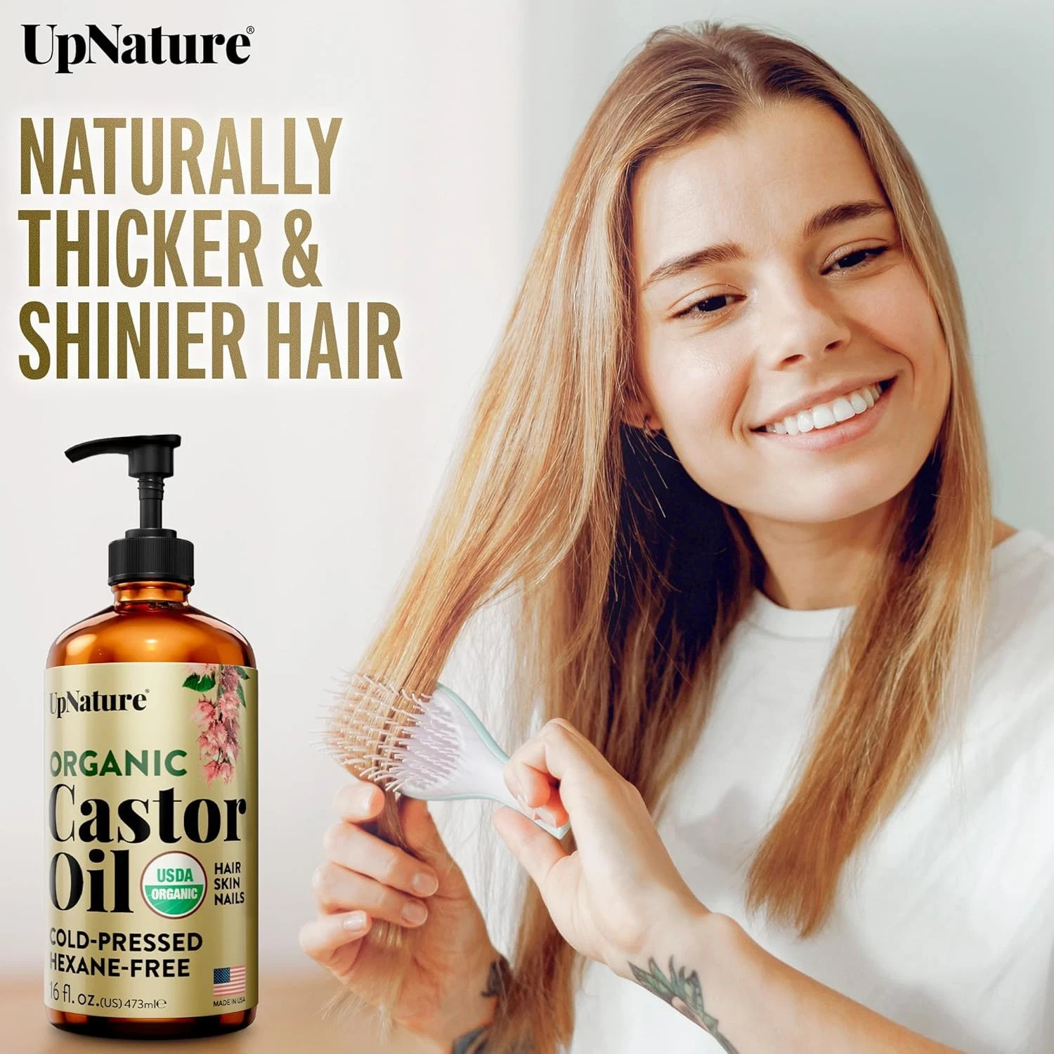CASTOR OIL – Cold Pressed Hair Skin Scalp Nails Deep Hydration Moisturizer 16 oz